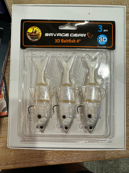 Savage Gear 3D Baitfish Swimbait 4in 3/8oz 3 pack