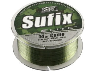 Sufix Elite Camo Monofilament Line 330 Yards